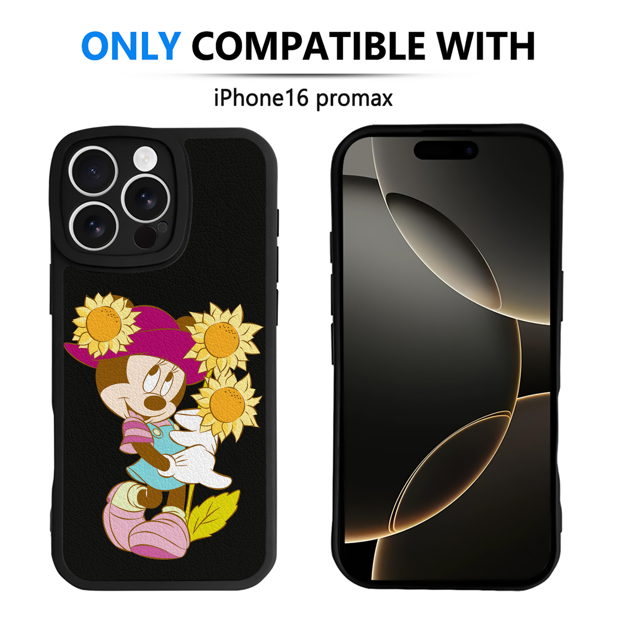 （画像用） ミッキーマウス Mickey Mouse 【iPhone 16シリーズ対応】シリコンスマホケース（レザー調） 材質：シリコン